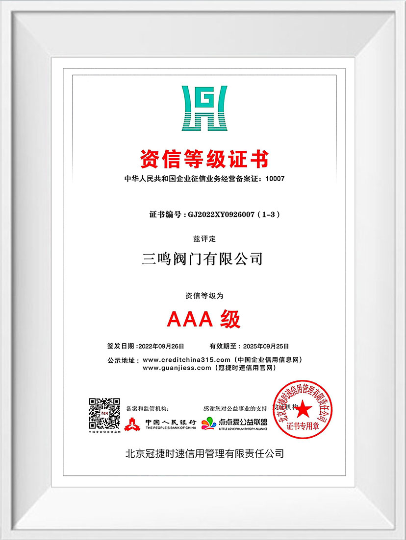 资信等级证书